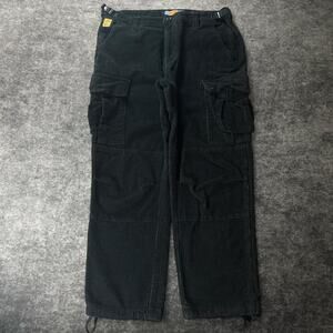 Empyre Men’s 34 Black Corduroy Cargo Pants Baggy Relax Skate Y2K